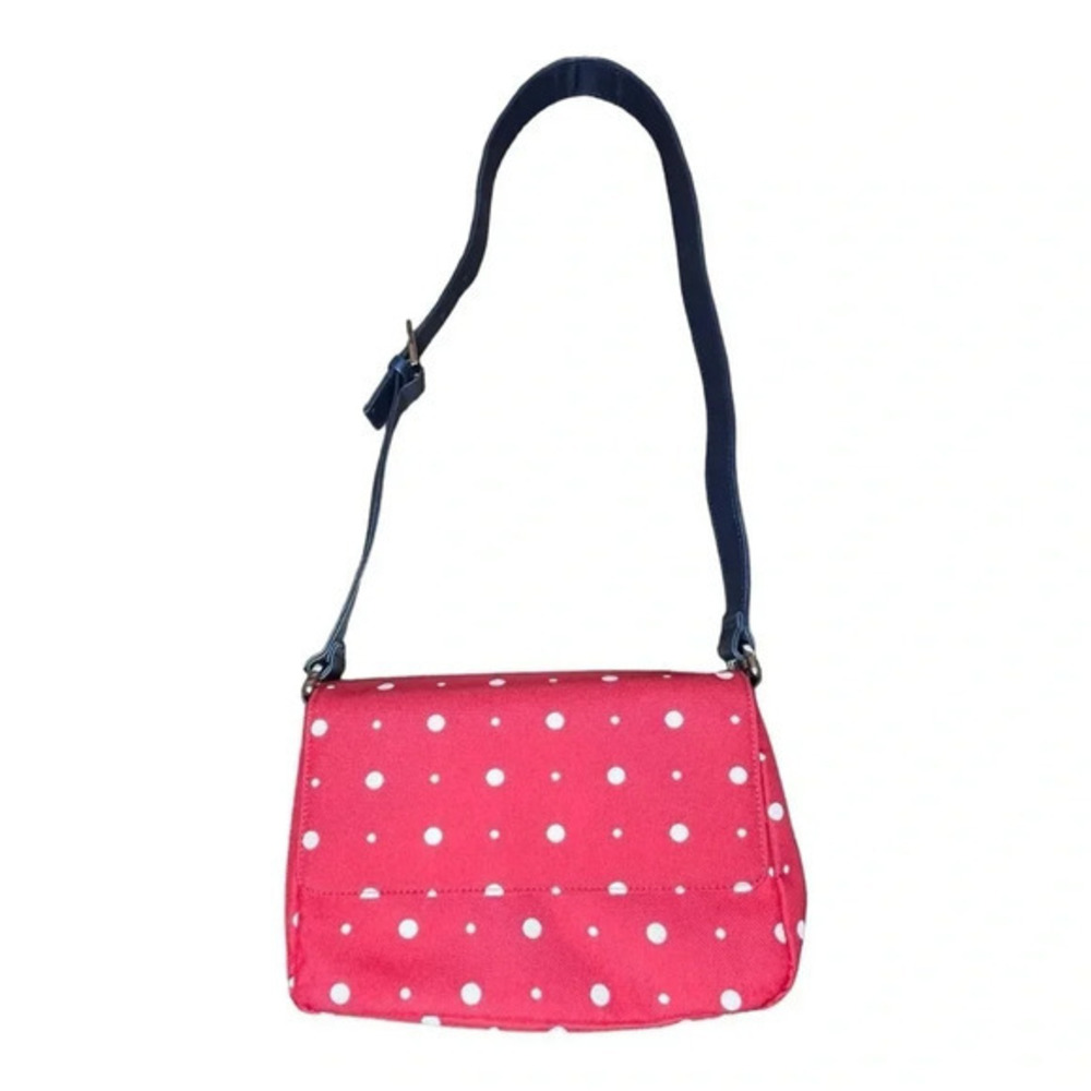 Festival Polka Dot Crossbody Bag Womens Red White Heart Snap Adjustable Strap